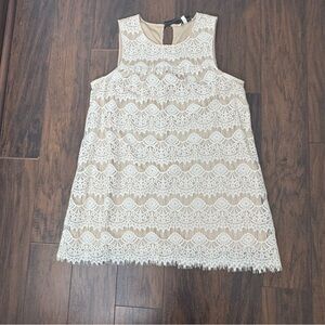Speechless Nude/Ivory Lace A-Line Dress XXL, Keyhole Back, Cocktail, Party